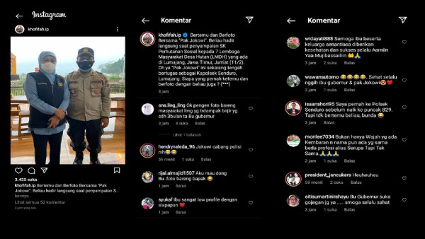 Bahagianya Khofifah Bertemu Jokowi Berseragam Polisi, hingga Dikomentari Sujiwo Tejo