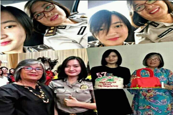 Ibu Kandung Polwan Cantik Briptu Christy Ternyata Pensiunan Perwira Polisi Berpangkat AKBP