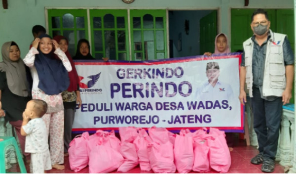 Peduli dan Turun Tangan, Gerkindo Partai Perindo Salurkan Bantuan ke Warga Desa Wadas