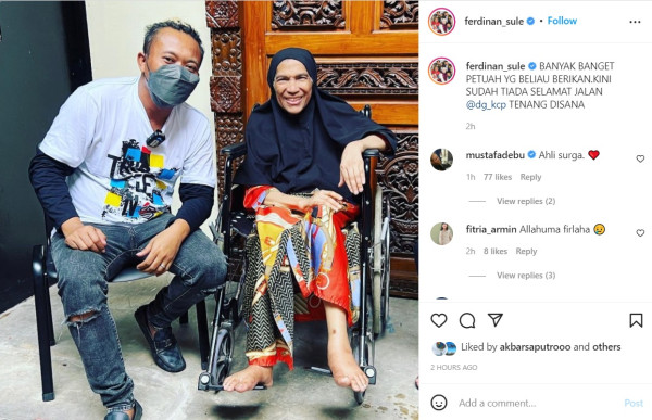 Sule Kenang Petuah yang Diberikan Dorce Gamalama: Tenang di Sana