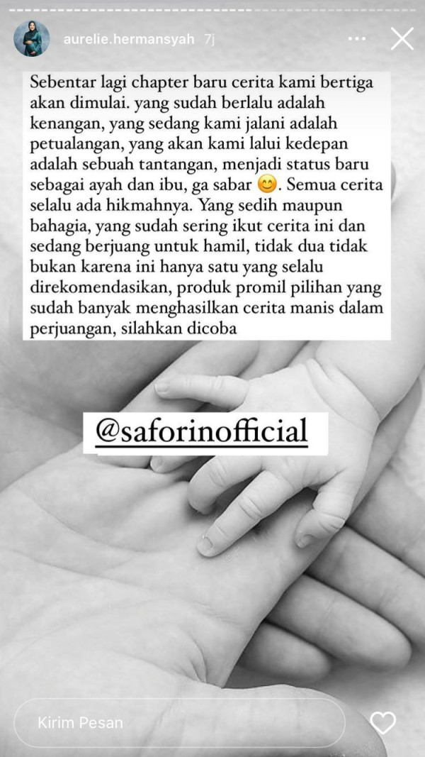 Aurel Hermansyah Tulis Pesan Menyentuh Jelang Melahirkan