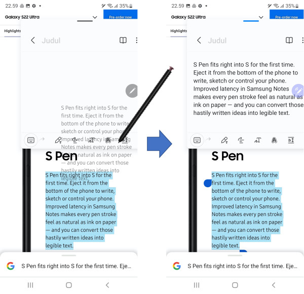 7 Cara Menggunakan S Pen di Samsung Galaxy S22 Ultra 5G