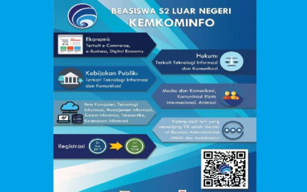 Beasiswa Magister Kominfo Dibuka, Ini Syarat dan Cara Daftarnya