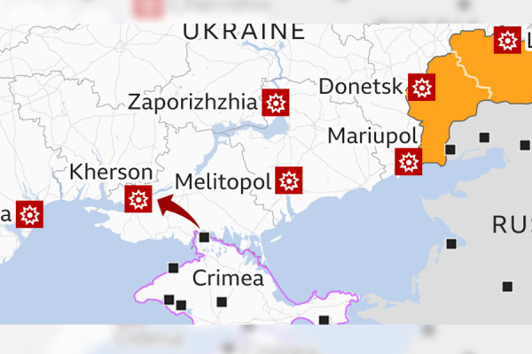 Peta Serangan Rusia ke Ukraina