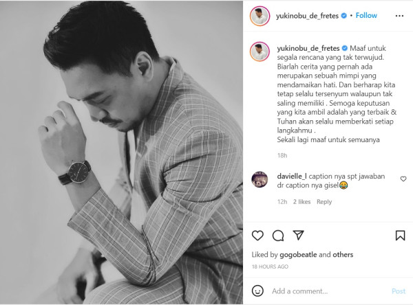 Michael Yukinobu Isyaratkan Batal Menikah, Ramai Dijodohkan dengan Gisel