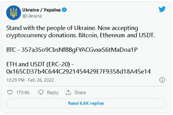 Perang dengan Rusia, Ukraina Terima Bantuan NFT dan Uang Kripto Rp239, 4 Miliar