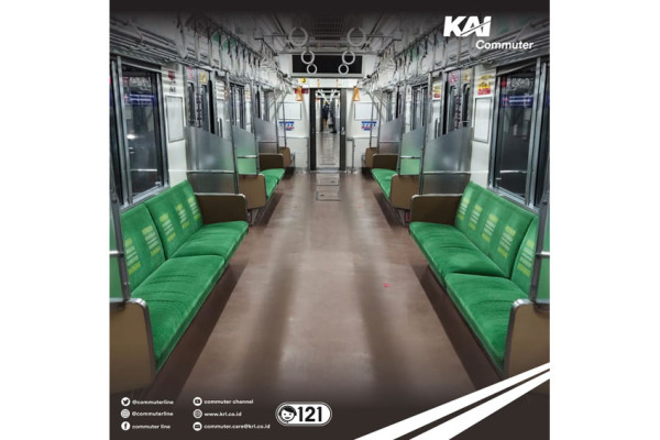 Marka Jaga Jarak di KRL Commuter Line Dicopot, Begini Penampakannya