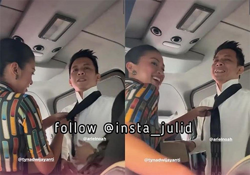 Tyna Kanna Terciduk Pasang Dasi Ariel NOAH bak Istri ke Suami, Netizen Lebih Setuju BCL atau Luna Maya