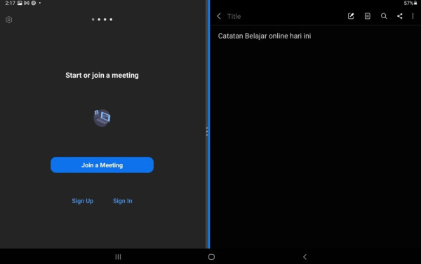 Cara Memakai Fitur Multi Active Window Galaxy Tab A8 untuk Belajar Online