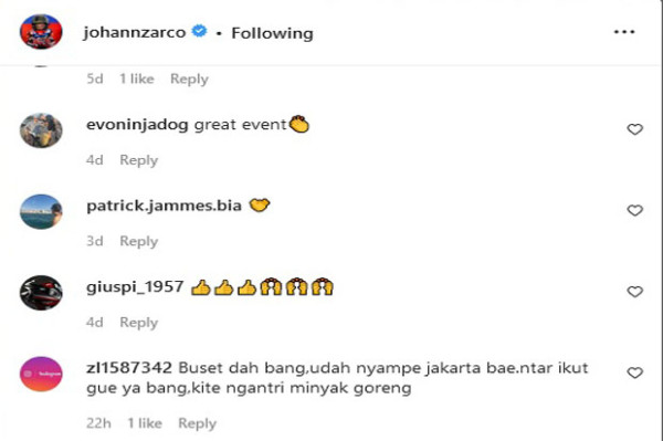 Johann Zarco Tiba di Jakarta Lebih Cepat, Netizen Heboh: Nanti Ikut Ya Bang Antre Minyak Goreng