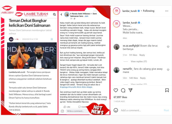 Kelicikan Doni Salmanan Dibongkar, Teman: Orang yang Sering Ketemu Sengaja Dibikin Bangkrut