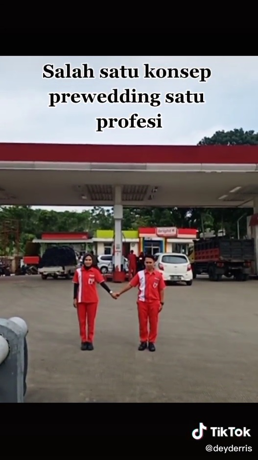 Viral! Pasangan Prewedding di SPBU, Erick Thohir dan Ahok Ucapkan Selamat