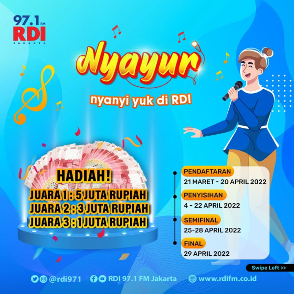 Yuk Karaoke di Radio RDI & Raih Hadiah Jutaan Rupiah, Cek di Sini Caranya!