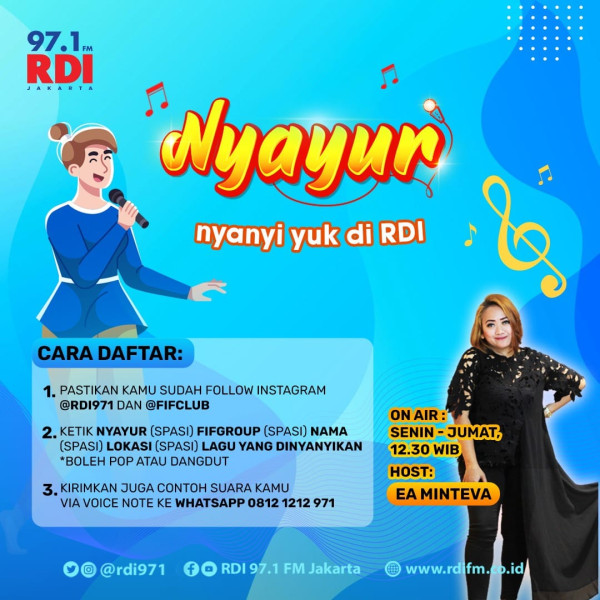 Yuk Karaoke di Radio RDI & Raih Hadiah Jutaan Rupiah, Cek di Sini Caranya!