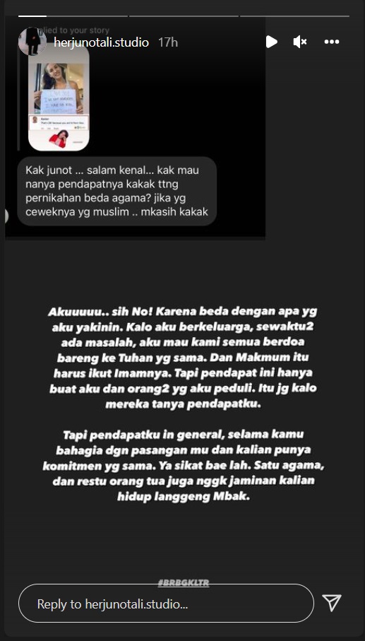 Herjunot Ali Tak Ingin Nikah Beda Agama: Mau Berdoa ke Tuhan yang Sama