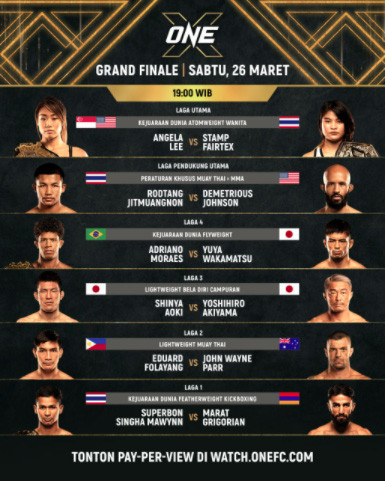 5 Laga Perebutan Juara Dunia Ramaikan Satu Dekade ONE Championship