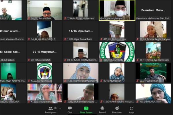 Mahasiswa Antusias Ikut Pencerahan Qalbu UMI yang Digelar Virtual
