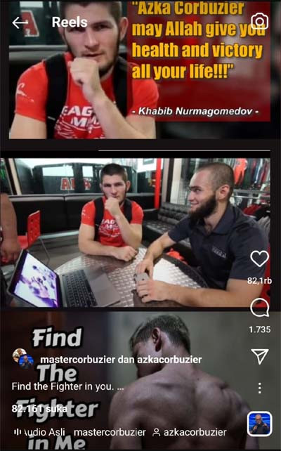 Azka Corbuzier Dapat Dukungan dari Khabib Nurmagomedov: Semoga Allah Memberimu Kesehatan dan Kemenangan