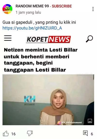 Viral! 5 Meme Lesti Kejora Tanggapi Berbagai Isu, Ini Penampakannya