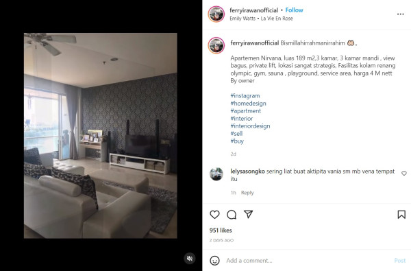 Baru Nikah, Ferry Irawan Sudah Jual Apartemen Venna Melinda