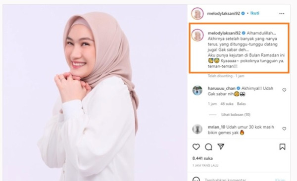 Melody eks JKT48 Bakal Beri Kejutan di Bulan Ramadan, Apakah Sinyal Comeback ke Panggung Hiburan?