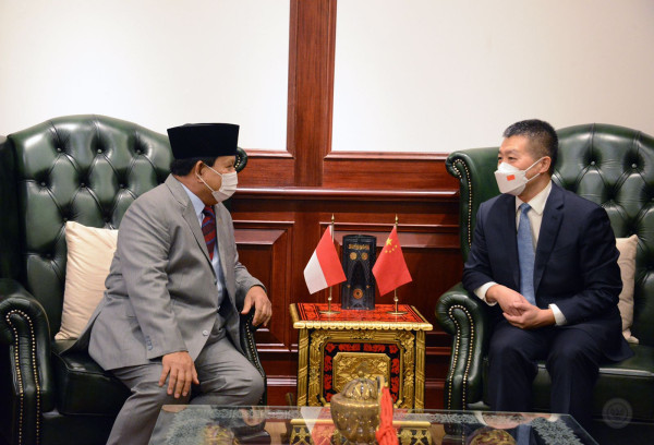 Dubes China Temui Menhan Prabowo Bahas Keamanan Kawasan Asia