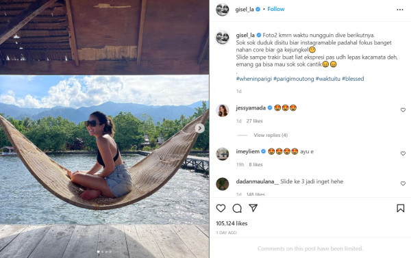 Gisel Bikin Netizen Gaduh Gegara Unggah Foto Ini di Pinggir Pantai