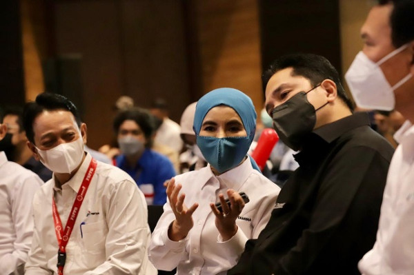 Menteri BUMN Sapa Pekerja Pertamina, Sebut Integrator Ekonomi Indonesia