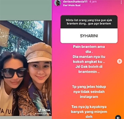 Denise Chariesta Senggol Syahrini, Sebut Tas Branded Nyonya Reino Barack Cuma Pinjaman