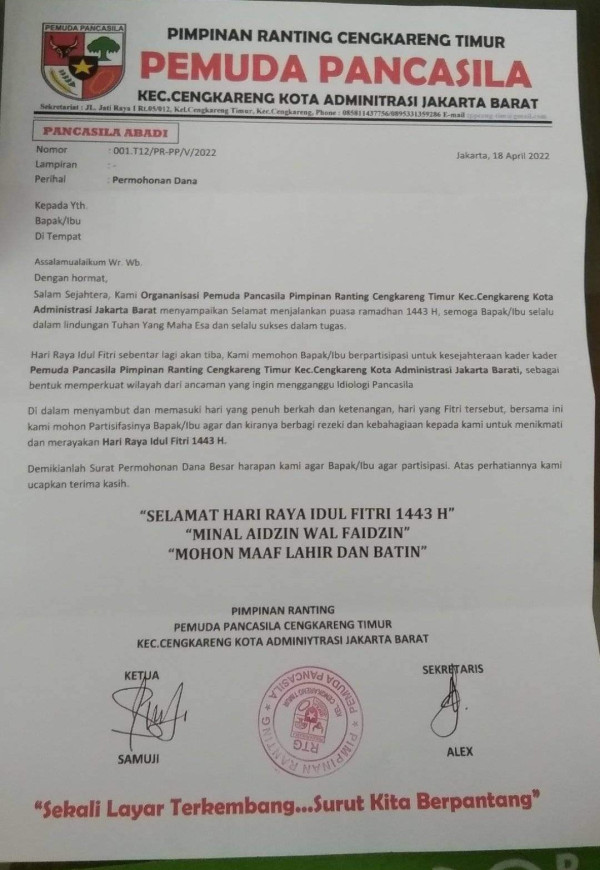 Viral Surat Ormas Minta THR, Netizen Kocak Sorot Stempel Terbalik hingga Ejaan
