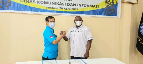 BNN dan Dinas Kominfo Jayapura Tandatangani MoU Penyebarluasan Informasi P4GN