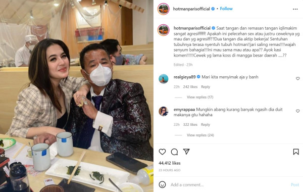 Hotman Paris Sebut Iqlima Kim Agresif: Dua Tangan Dia Aktif Bekerja
