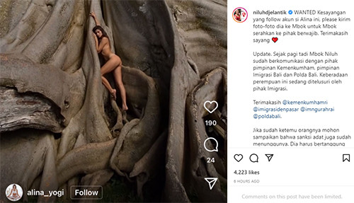 Viral! Bule Foto Telanjang di Pohon Keramat di Bali, Netizen Tuntut Deportasi hingga Dikenai Sanksi Adat