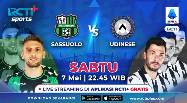 Jadwal Live Streaming Liga Italia di RCTI Plus: Lazio vs Sampdoria, Sassuolo vs Udinese