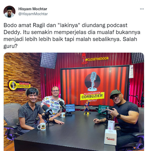 Buntut Podcast Bareng Ragil Mahardika, Status Mualaf Deddy Corbuzier Ikut Dibahas Netizen