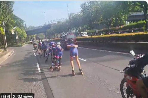 Wagub DKI Minta Rombongan Sepatu Roda Tidak Gunakan Jalan Raya