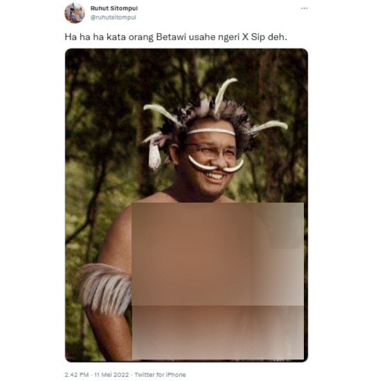 Posting Foto Anies Baswedan dengan Koteka, #RuhutLanggarUUITE Trending di Twitter