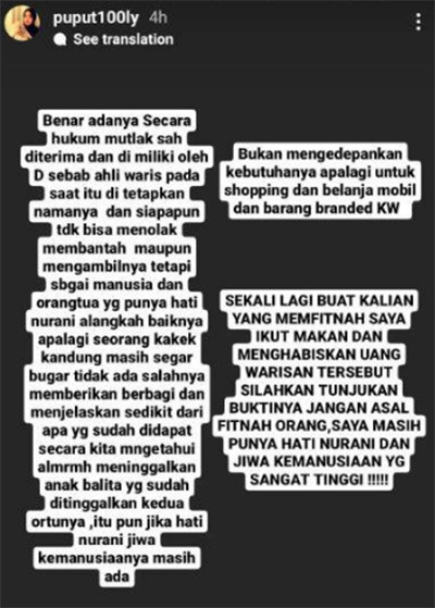 Puput Sebut Doddy Sudrajat Pakai Uang Asuransi Vanessa Angel Rp500 Juta untuk Beli Mobil dan Shopping