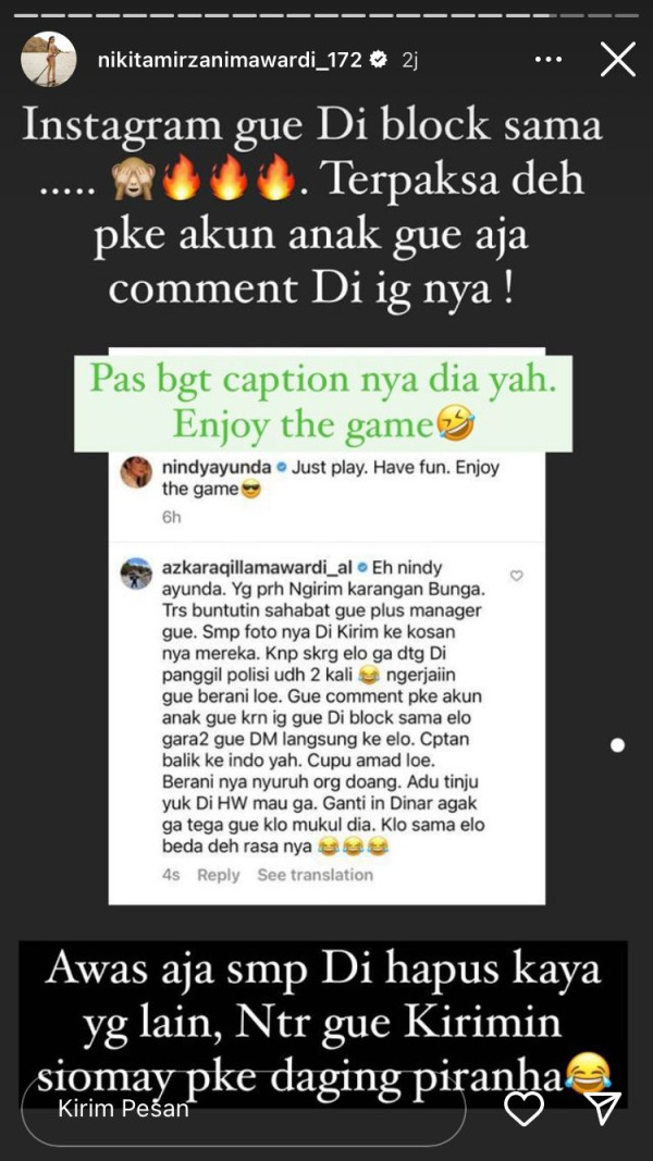 Instagram Diblokir, Nikita Mirzani Tantang Nindy Ayunda Adu Jotos di Ring Tinju
