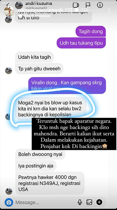 Nikita Mirzani Bongkar Kelakuan Dito Mahendra Pacar Baru Nindy Ayunda, Sewa Privat Jet Tak Dibayar