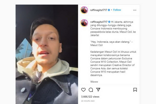 Raffi Ahmad Siap Dukung Penuh Kehadiran Mesut Ozil ke Tanah Air