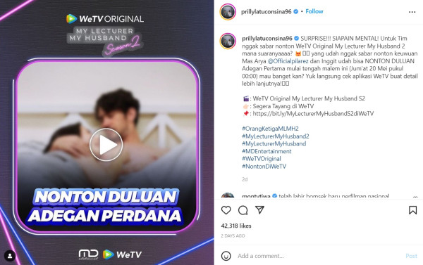 Prilly Latuconsina Unggah Adegan Ranjang dengan Reza Rahadian, Monty Tiwa: Bomsek Baru