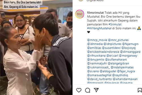 Momen Bio One Bertemu Istri Almarhum Gepeng Srimulat Sukses Bikin Netizen Nangis