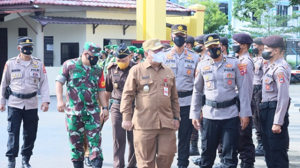 Jelang Pilkades Serentak di Hulu Sungai Utara, Pemkab Gelar Apel Pasukan Pengamanan