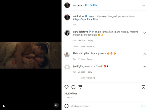 Jadi Suami Istri, Ariel Tatum Adegan Ranjang dengan Nicholas Saputra di Film Sayap Sayap Patah