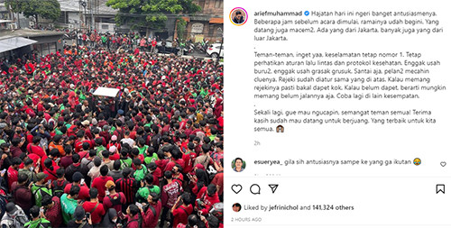 Arief Muhammad Tebar 30 Vespa, Masyarakat Penuhi Lokasi Acara: Ngeri Banget Antusiasmenya