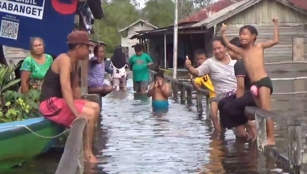 Puluhan Rumah Terendam Banjir di Kotawaringin Timur, Warga Tetap Bertahan