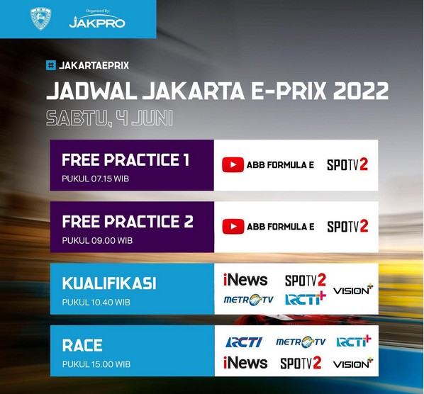 Jadwal Lengkap Formula E Jakarta yang Disiarkan Langsung MNC Group