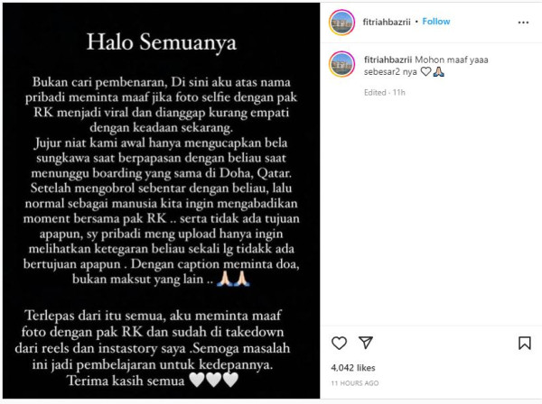 Fitri Bazri Akhirnya Meminta Maaf setelah Foto Selfie dengan Ridwan Kamil Dihujat Netizen