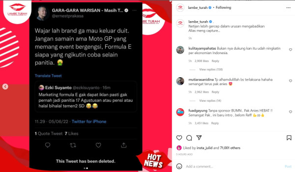 Ini Isi Cuitan Ernest Prakasa yang Diduga Sindir Formula E